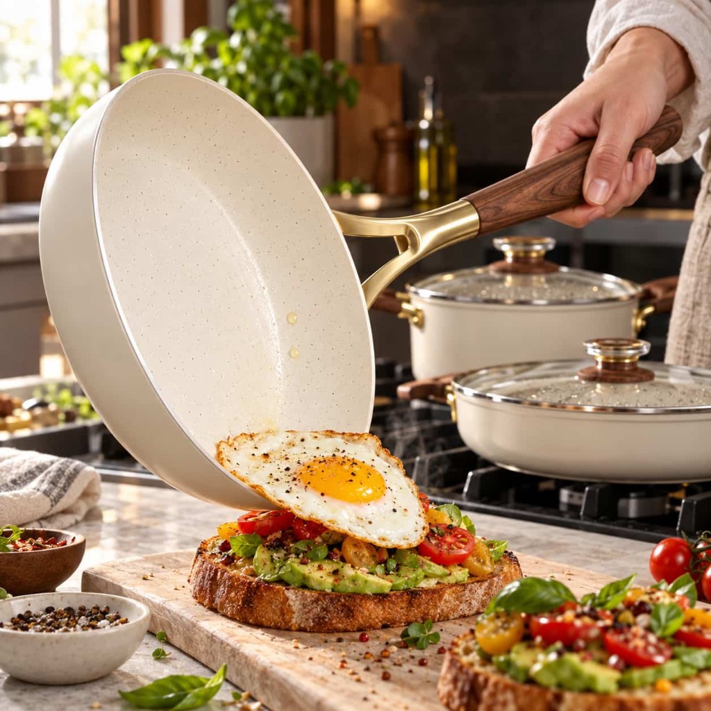 CookingPro TitanShield: superficie in titanio antigraffio che resta liscia