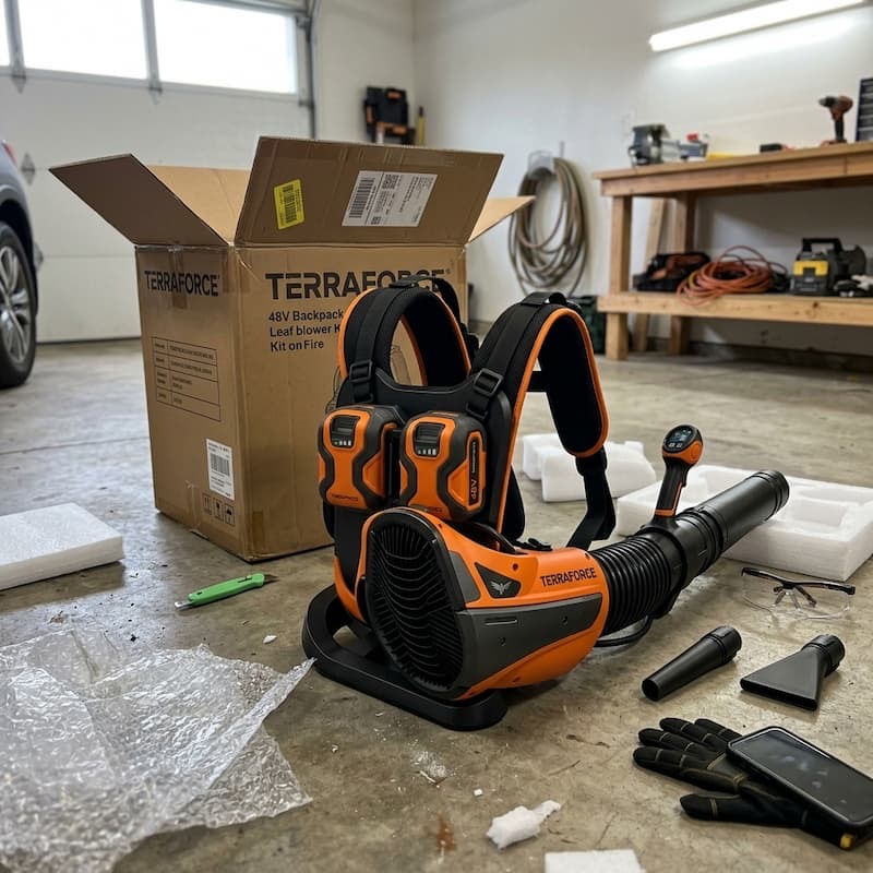 Terraforce 48V unboxing in garage — recensione di Renato B., Brescia